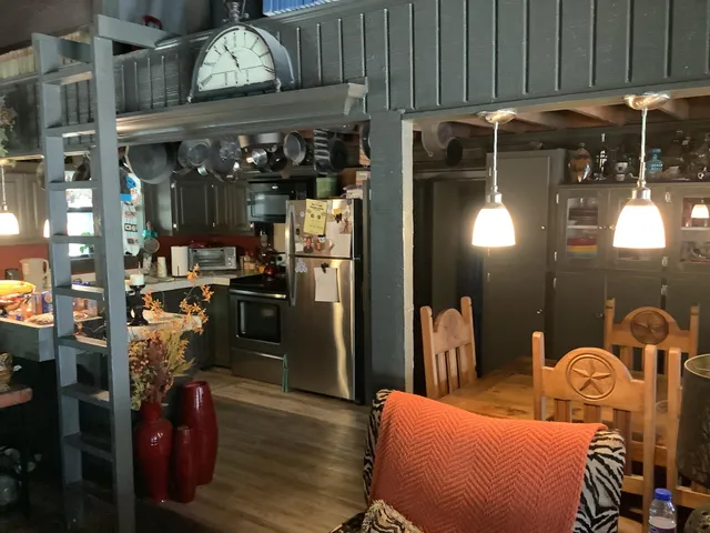 a view of a chairs in a room