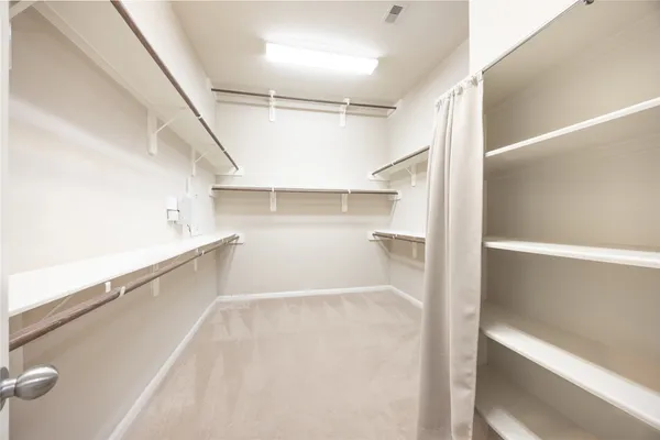 a view of a walk in closet