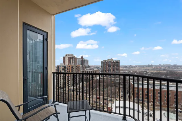 a view of city from balcony
