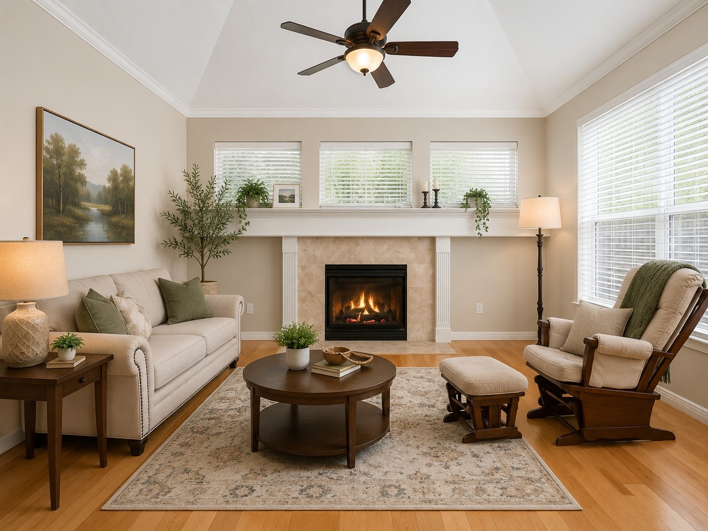9722 Blue Cruls Way Spring, TX 77379 - Photo 23 of 46 Cozy sitting room in Primary bedroom with gas fireplace
