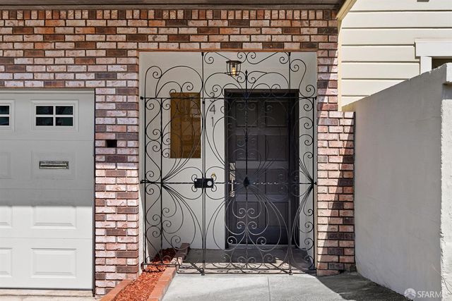 a view of front door of house