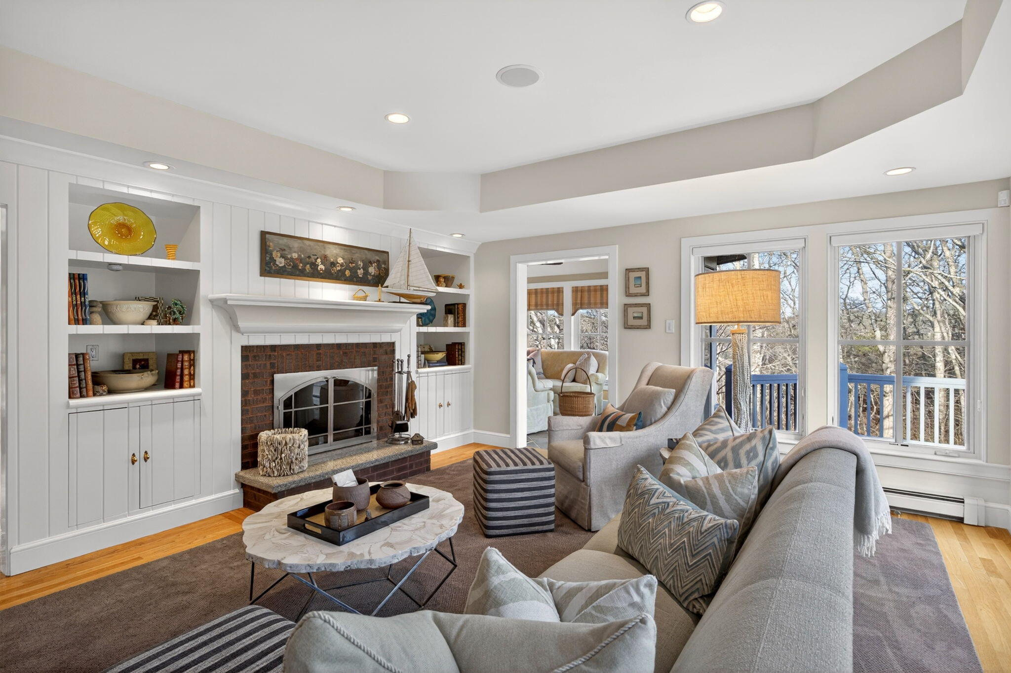 35 Northgate Road North Chatham, MA 02650 - Photo 33 of 75 a living room with furniture and a fireplace
