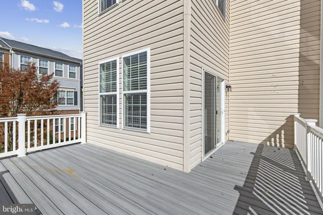 a view of a wooden deck