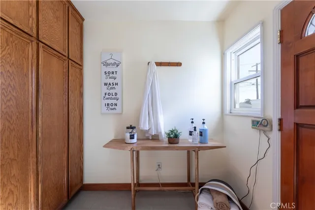 a view of room with furniture