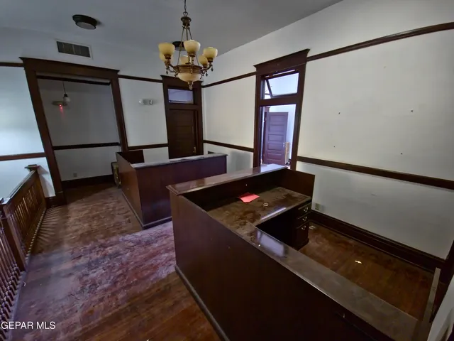 a view of a porch with furniture