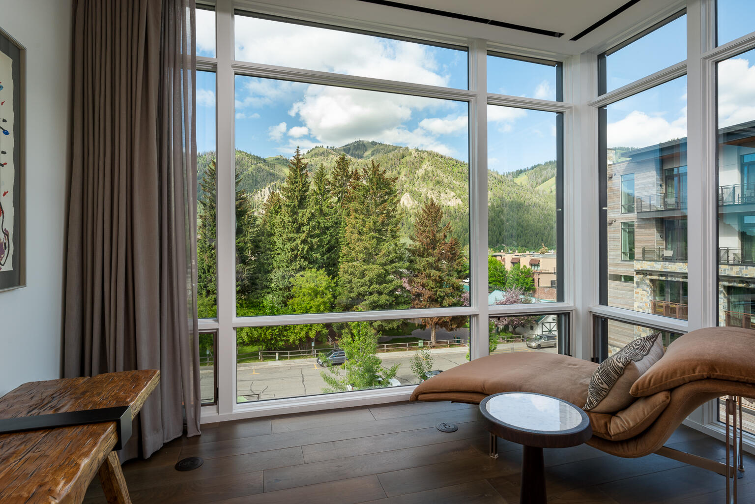 151s Main Street South, Unit 409 Ketchum, ID 83340 - Photo 12 of 22 With floor to ceiling windows