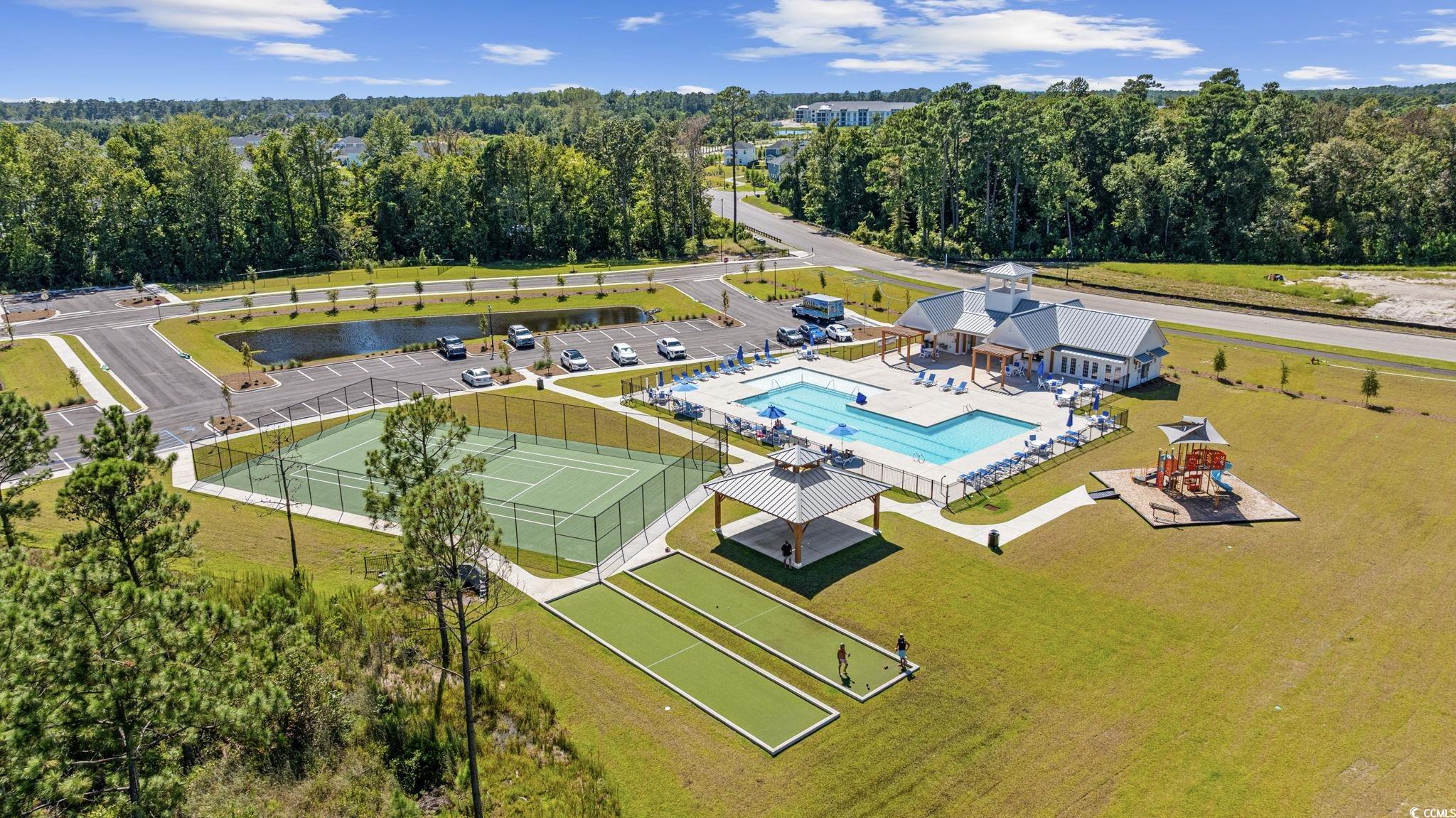 2412 Copper Mdw Loop Longs, SC 29568 - Photo 39 of 40 Bird's eye view of a pool