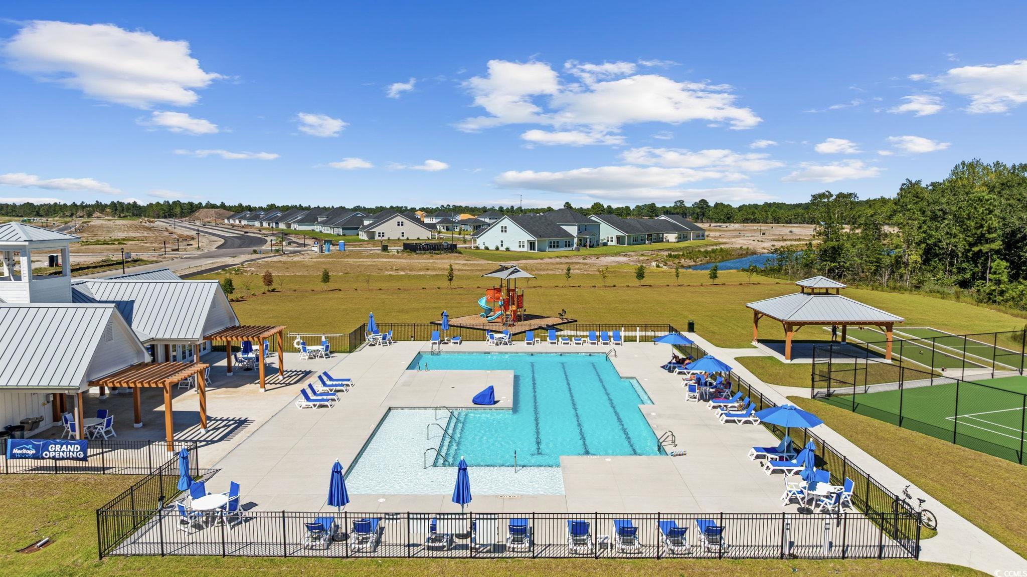 2412 Copper Mdw Loop Longs, SC 29568 - Photo 40 of 40 Community pool featuring a gazebo, a patio, and a residential view