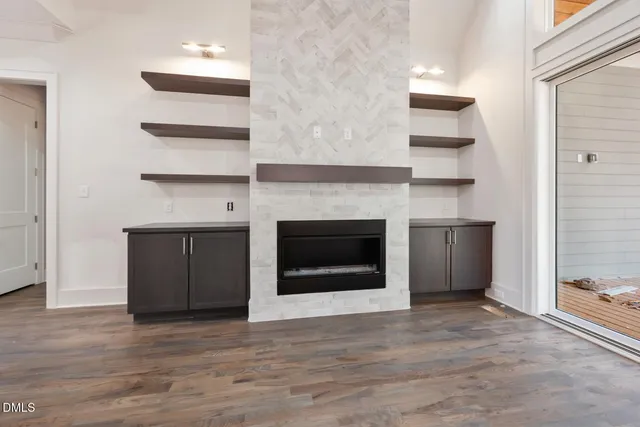 a view of a wooden deck