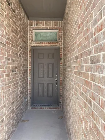 a view of front door of house