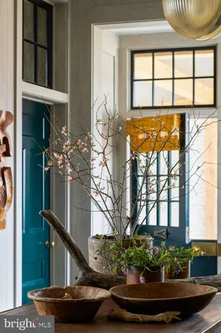 a kitchen with a stove and cabinets