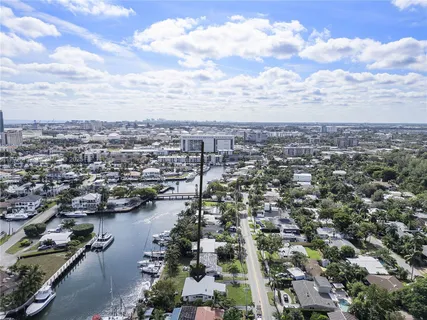 an aerial view of a city