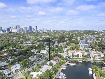 an aerial view of a city with lots of residential buildings