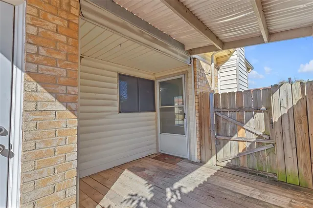 a view of front door of house