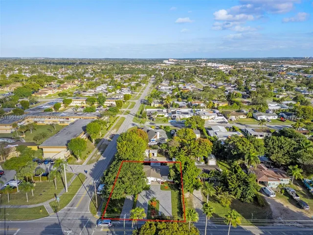 an aerial view of multiple house