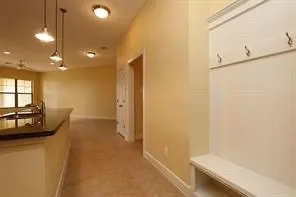 a bathroom with a tub