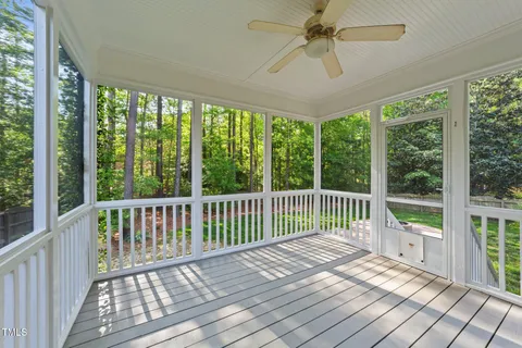 a view of balcony with wooden floor and outdoor space