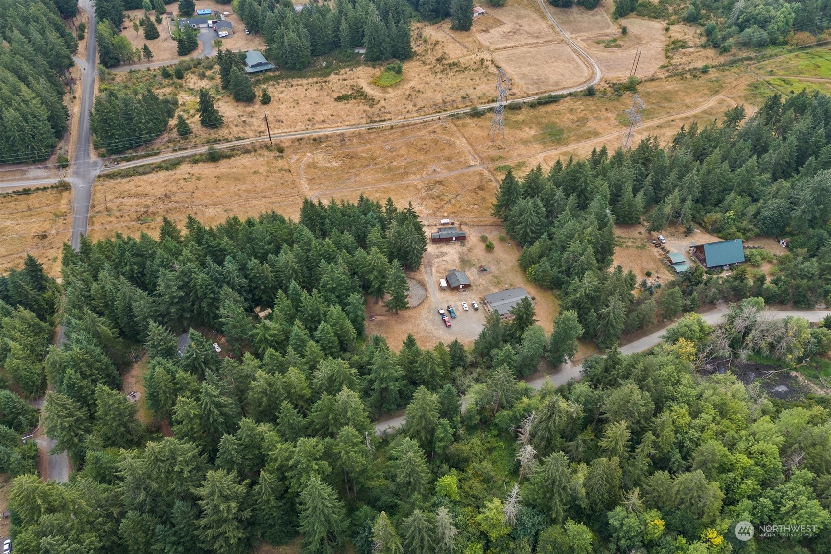 13434 Marcon Lane Southwest Rochester, WA 98579 - Photo 34 of 38 an aerial view of residential houses with outdoor space