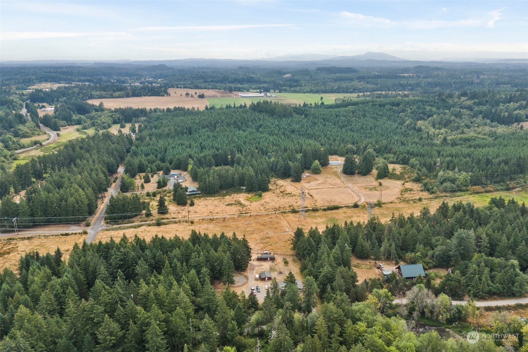 13434 Marcon Lane Southwest Rochester, WA 98579 - Photo 37 of 38 an aerial view of a house with a yard and lake view