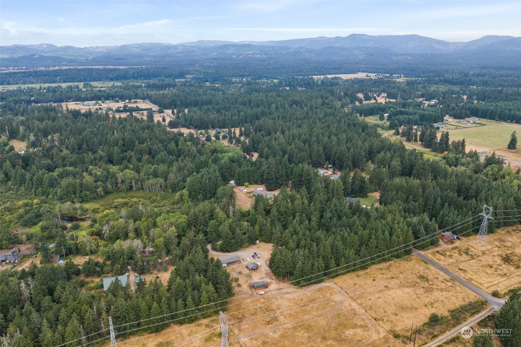 13434 Marcon Lane Southwest Rochester, WA 98579 - Photo 38 of 38 an aerial view of a house with a yard
