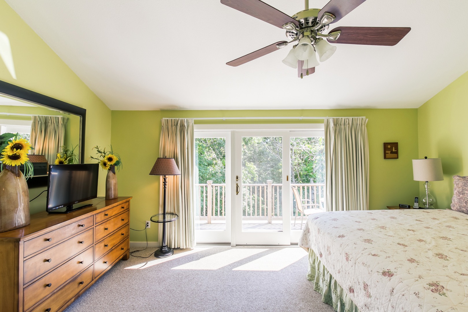 2 Mattakesett Bay Road, Unit M2 Edgartown, MA 02539 - Photo 16 of 22 Master bedroom and private deck