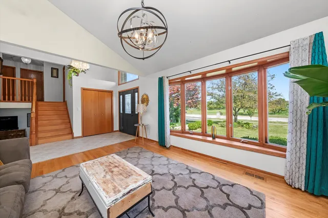 a view of an entryway with a rug