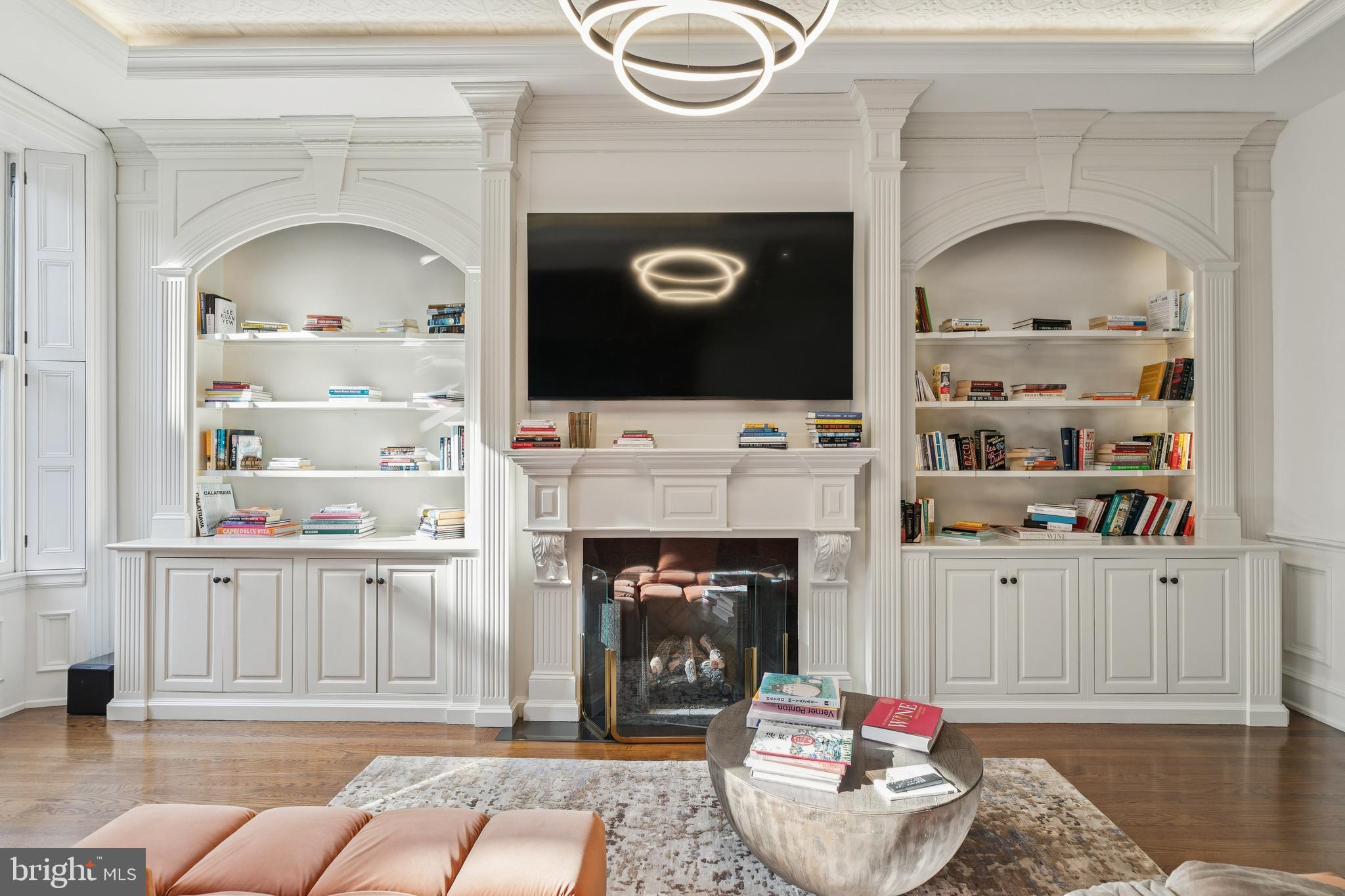 2015 Delancey Place Philadelphia, PA 19103 - Photo 16 of 38 a living room with furniture and a fireplace