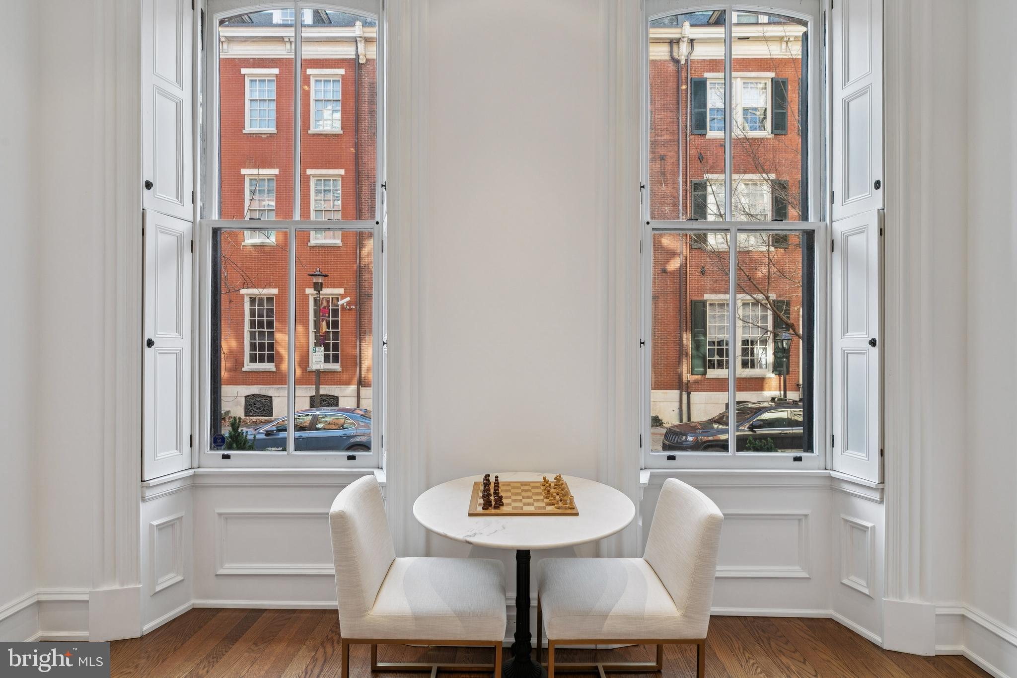 2015 Delancey Place Philadelphia, PA 19103 - Photo 5 of 38 a view of a dining room with furniture window and wooden floor