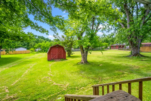a view of an outdoor space and a yard