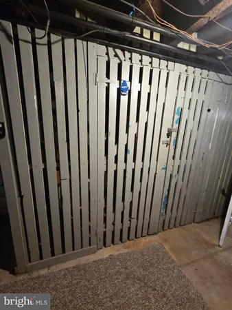 a view of a black gate