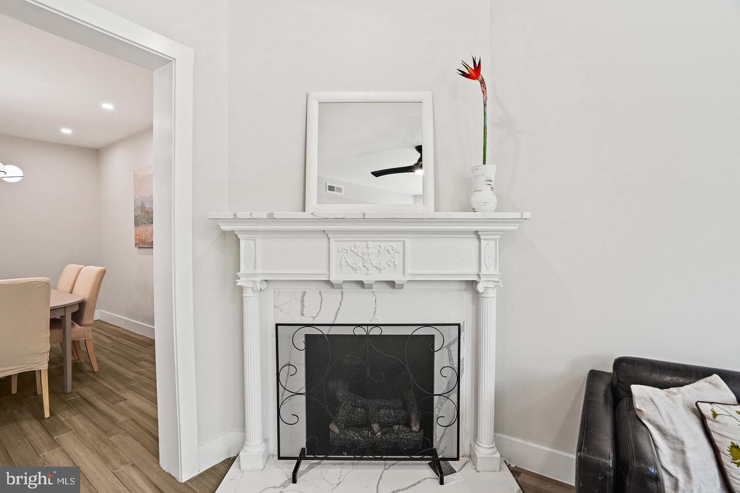 719 Quebec Place Northwest Washington, DC 20010 - Photo 5 of 32 Elegant fireplace with modern accents.