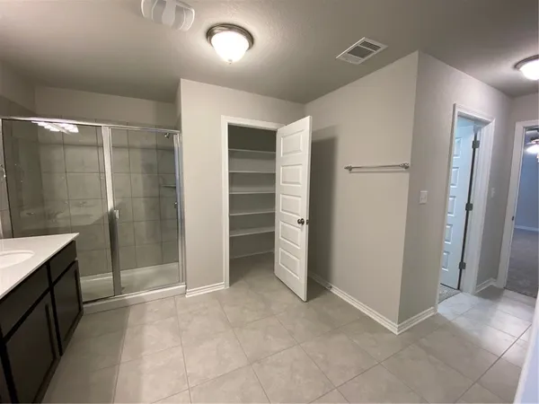 a close view of closet