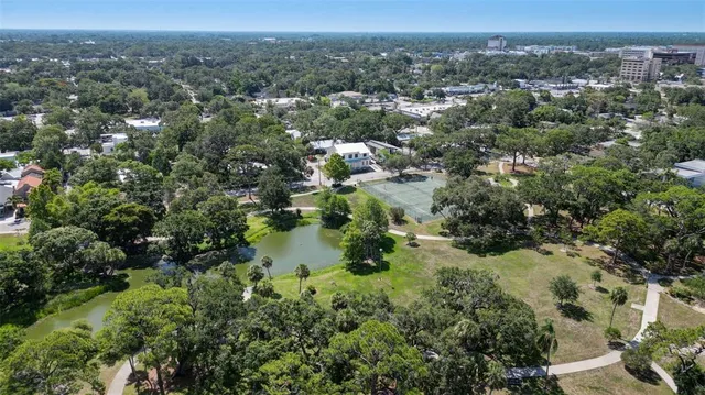an aerial view of multiple house