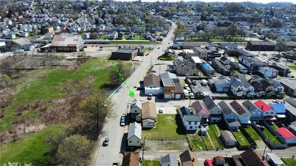 an aerial view of multiple house