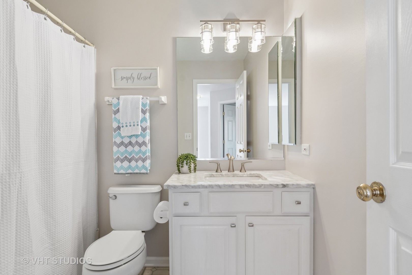 1338 Filly Lane Bartlett, IL 60103 - Photo 13 of 18 a bathroom with a sink vanity mirror and toilet