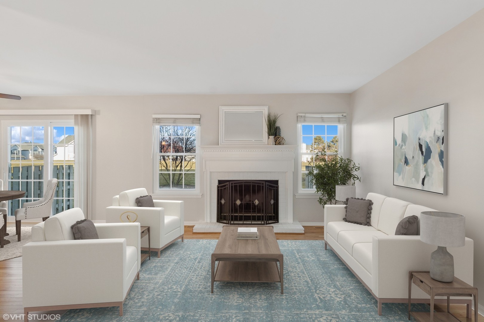 1338 Filly Lane Bartlett, IL 60103 - Photo 3 of 18 a living room with furniture and a fireplace