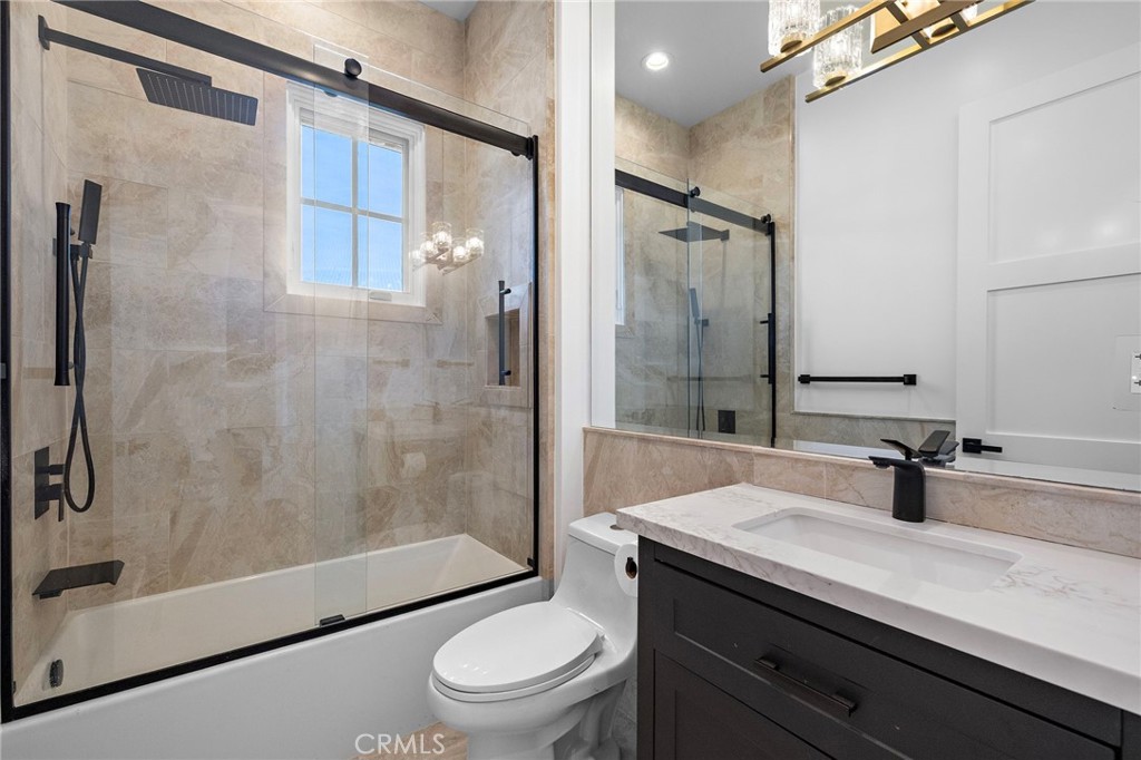 7 Alexa Lane Ladera Ranch, CA 92694 - Photo 42 of 75 a bathroom with a sink a toilet and shower