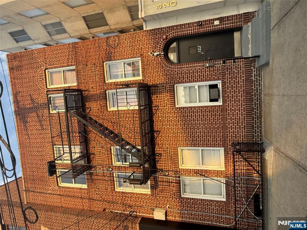 a front view of a building