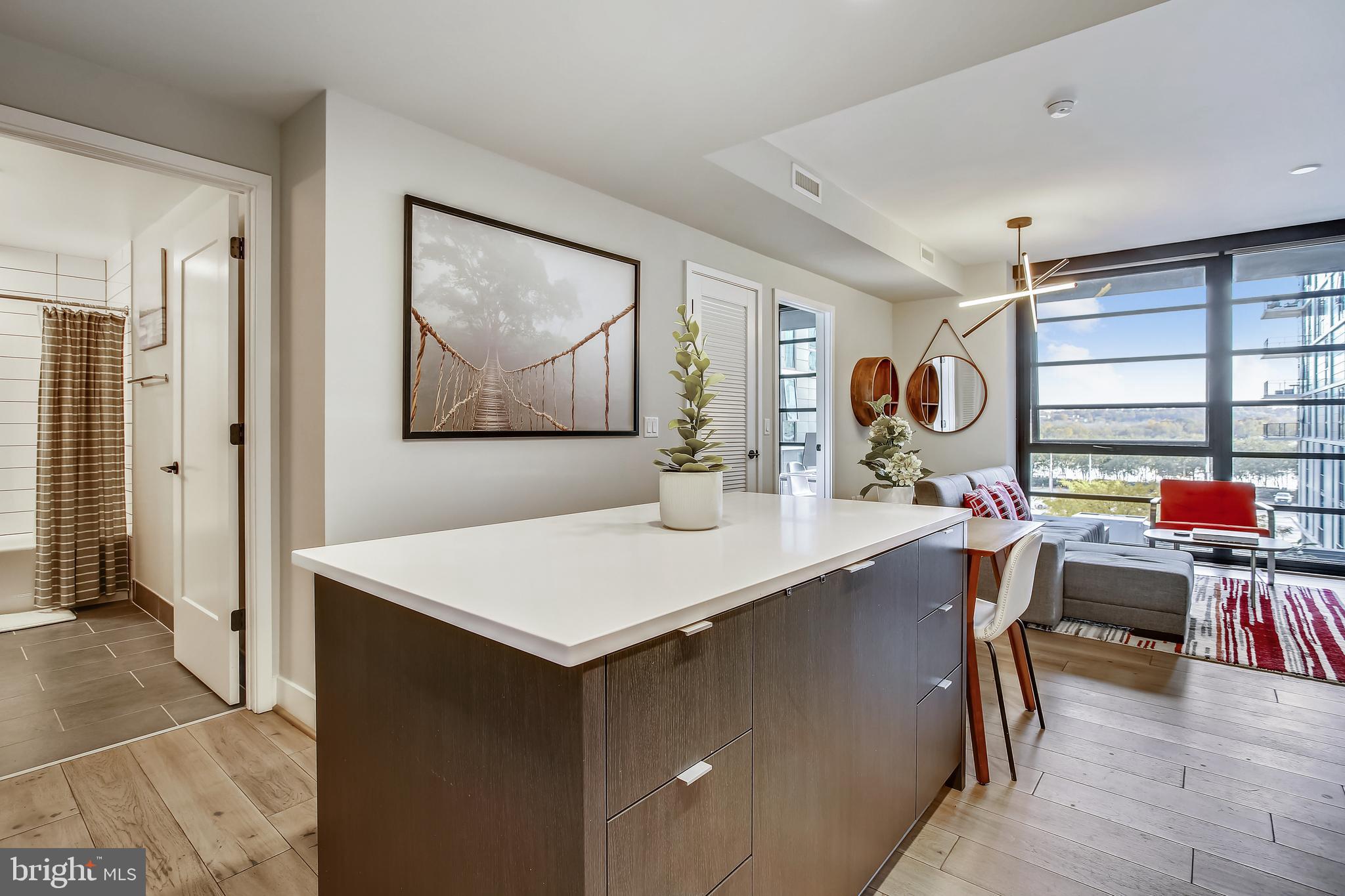 1300 4th Street Southeast, Unit 408 Washington, DC 20003 - Photo 18 of 57 Large island for eating, entertaining, and storage