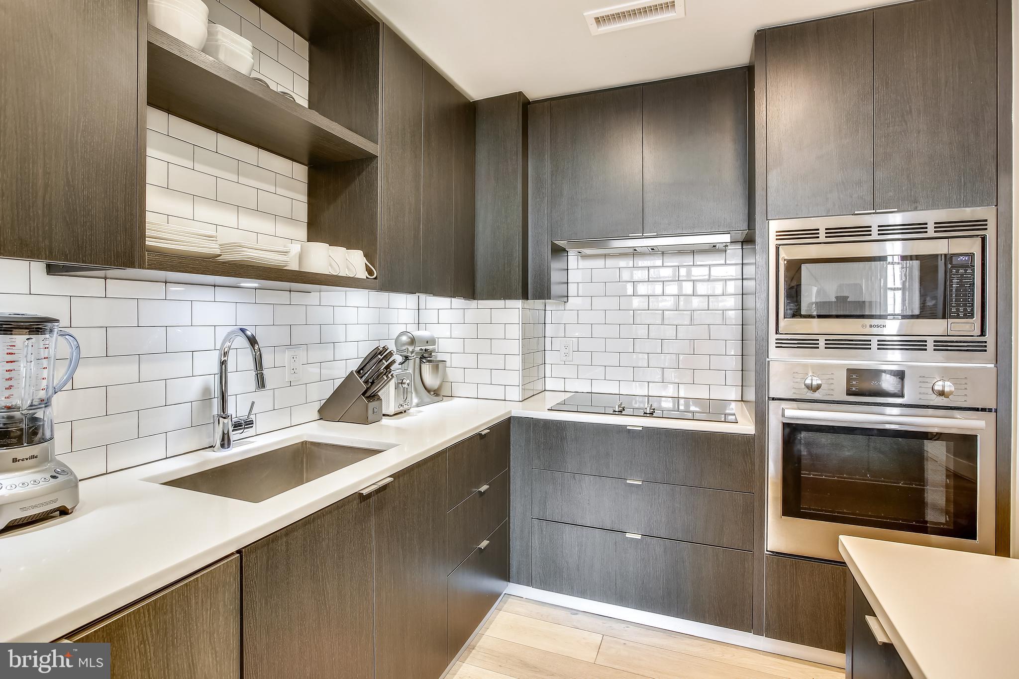 1300 4th Street Southeast, Unit 408 Washington, DC 20003 - Photo 20 of 57 Open shelving to highlight tile work