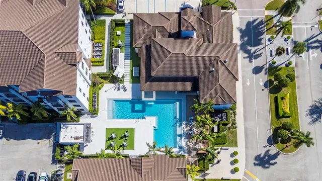 a view of a house with swimming pool