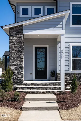 a front view of a house