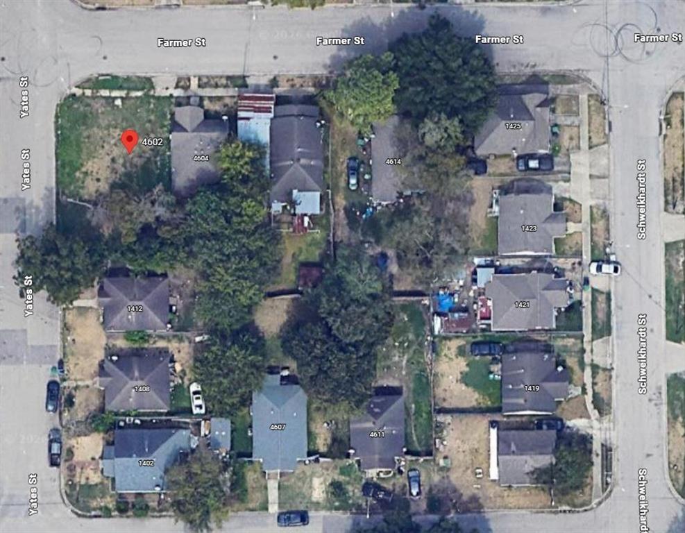 4602 Farmer Street Houston, TX 77020 - Photo 2 of 2 Aerial Property Map. Illustrating the property at 4602 Farmer St in relation to its surrounding parcels and street grid