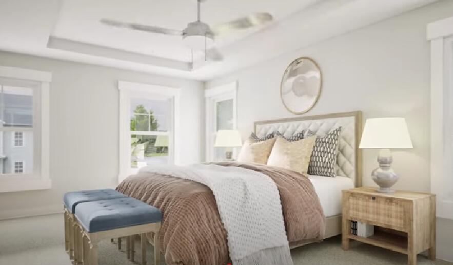 196 Huckleberry Street Freeport, FL 32439 - Photo 12 of 20 a bedroom with a bed mirror and window