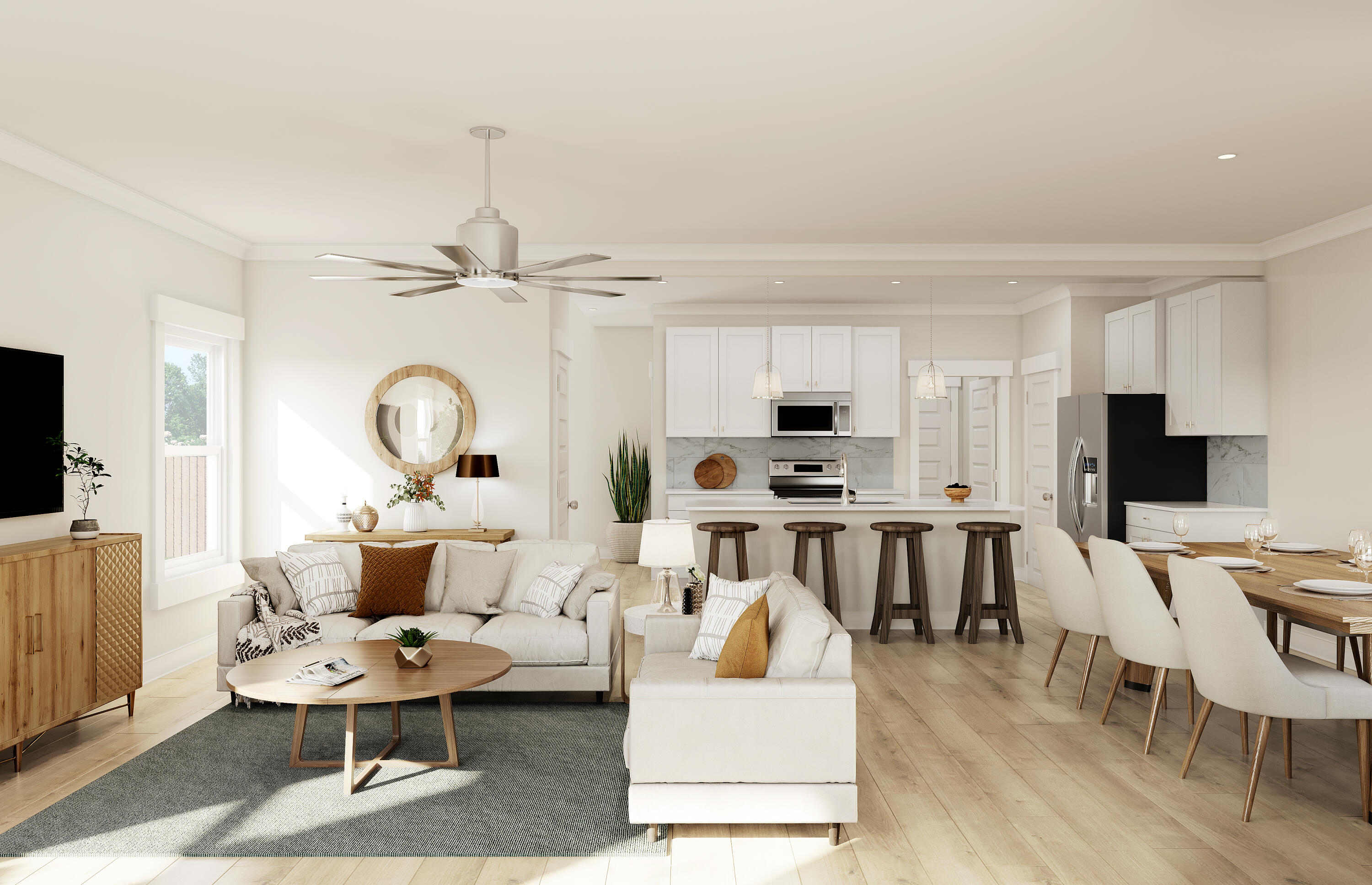 196 Huckleberry Street Freeport, FL 32439 - Photo 2 of 20 a living room with furniture a rug and a flat screen tv