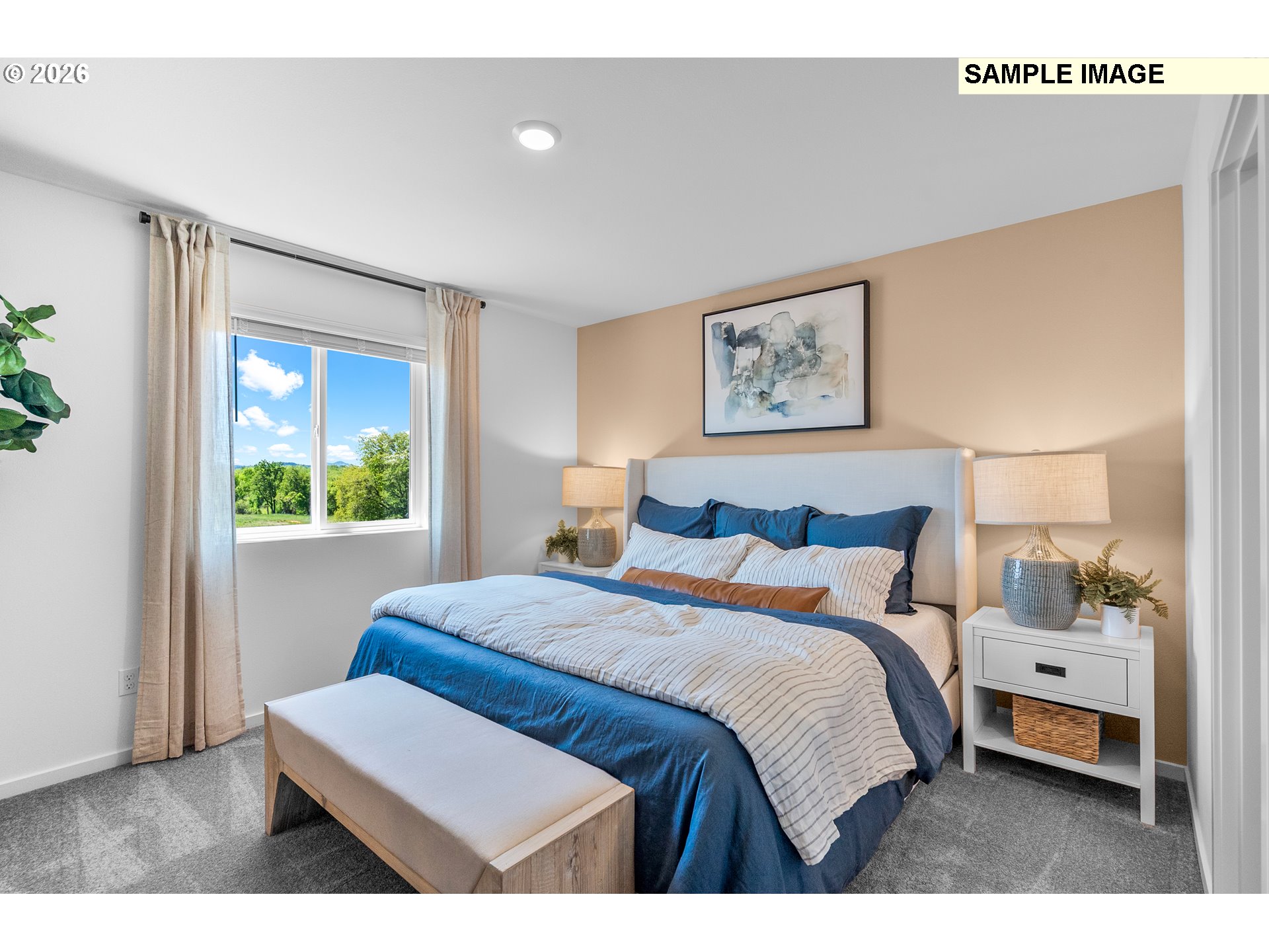 5754 Bainbridge Road Eugene, OR 97402 - Photo 17 of 29 a bedroom with a bed and a window