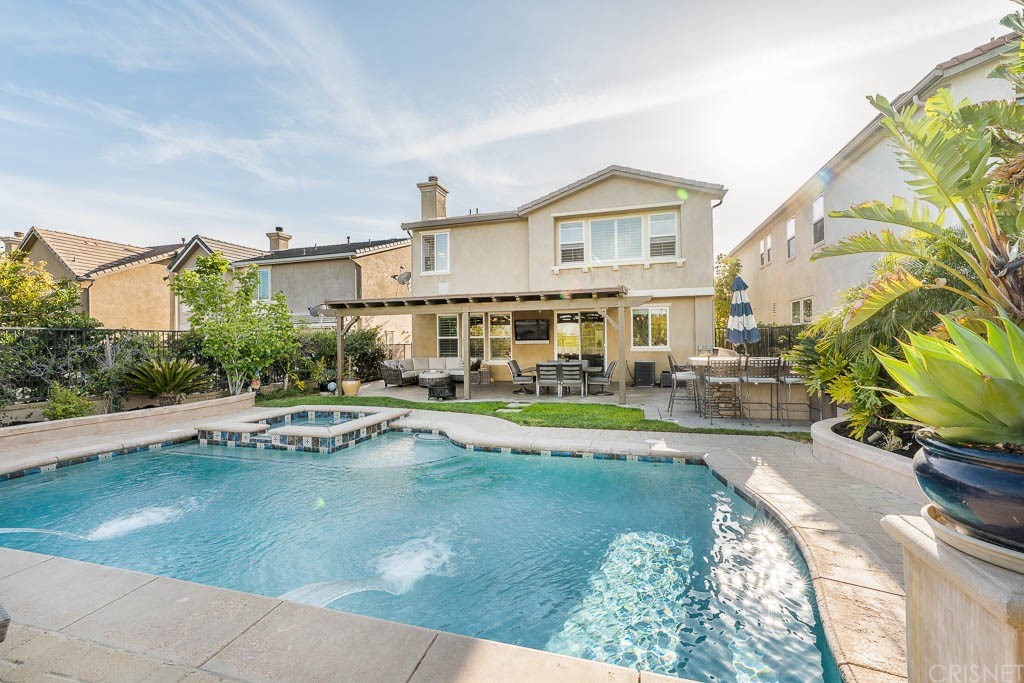 11564 Apulia Court Porter Ranch, CA 91326 - Photo 70 of 72 a view of a house with swimming pool