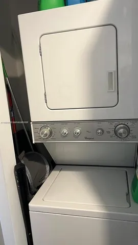 a close view of washer and dryer