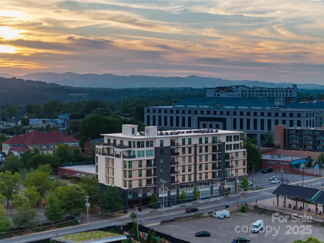 a view of a city that has tall buildings