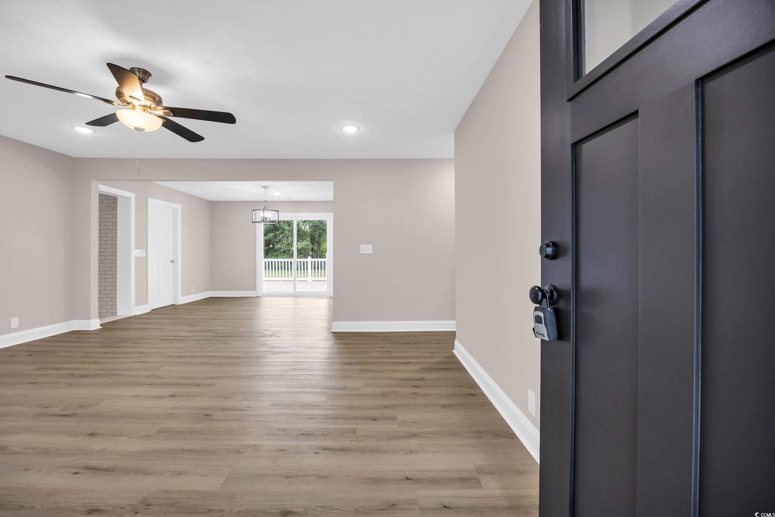 970 Virginia Drive Loris, SC 29569 - Photo 3 of 28 Entryway featuring light wood-style floors, recessed lighting, and ceiling fan